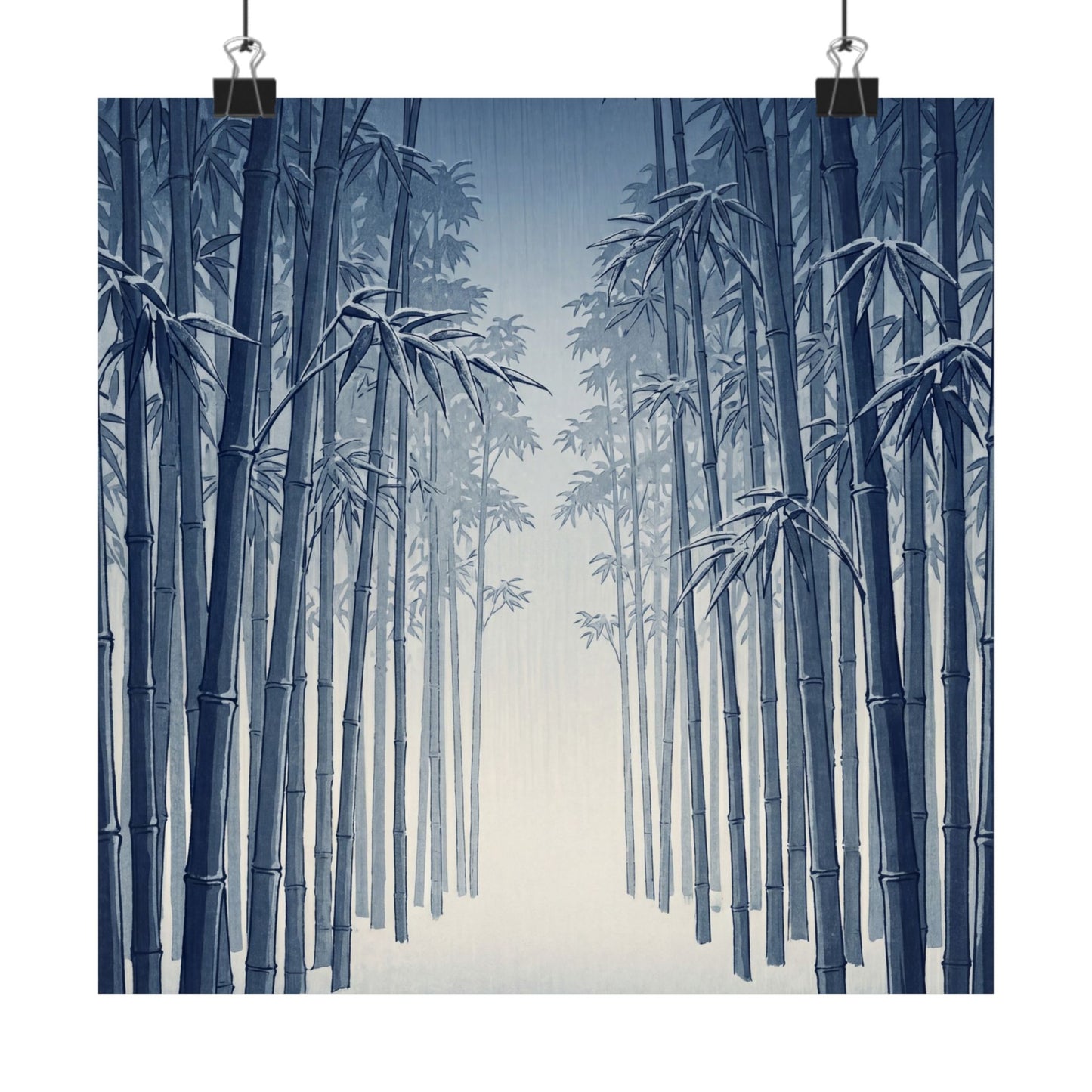 Seijaku Bamboo Grove Wall Art Print - Zen Ukiyo E Inspired