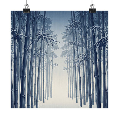Seijaku Bamboo Grove Wall Art Print - Zen Ukiyo E Inspired