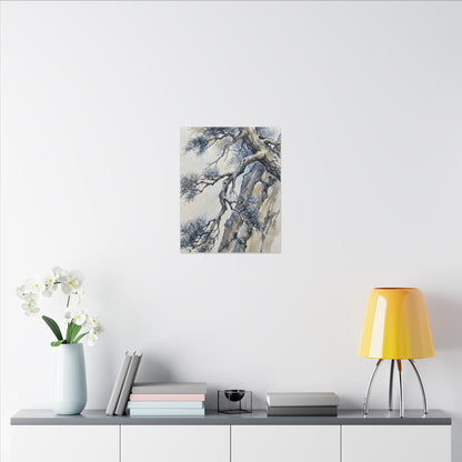 Moonlight Pine Tree Canvas Art - Japandi Seijaku