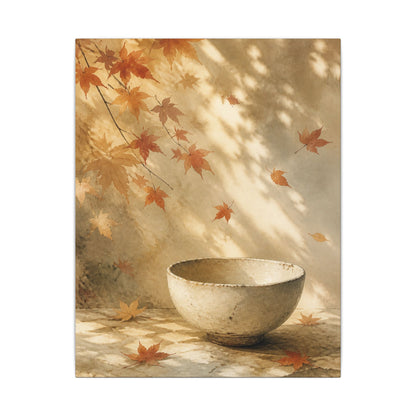 Japandi Ceramic Bowl in Dappled | Watercolor Canvas Art