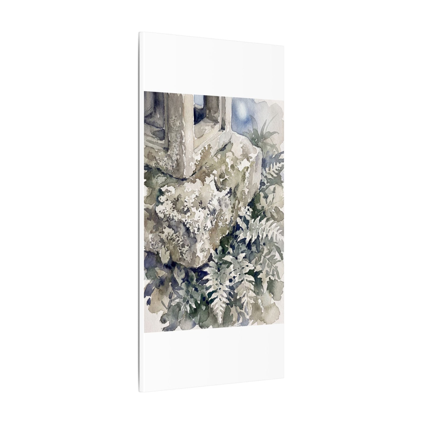 Stone Lantern Watercolor Canvas Art | Elegant Japandi Art