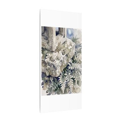 Stone Lantern Watercolor Canvas Art | Elegant Japandi Art