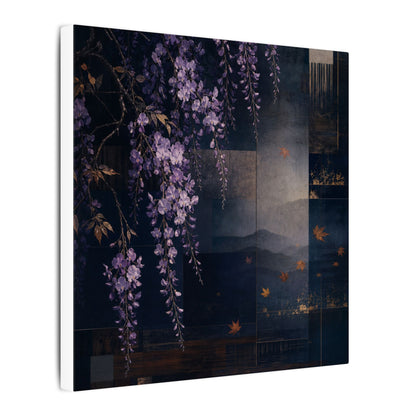 Dawn Wisteria Canvas Art - Dark Japandi Fukinsei