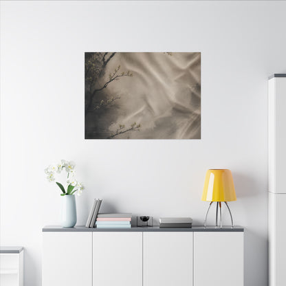 Silk Drape Canvas Art | Spring Japandi Japanese Pattern Art