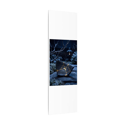 Moonlit Garden Winter Canvas Art | Kintsugi Artful Design