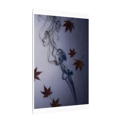 Dark Japandi Incense Smoke in Dawn | Moody Minimal Canvas Art