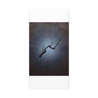 Ink Brushstroke Canvas Art | Spring Dark Japandi Moody Minimal Art