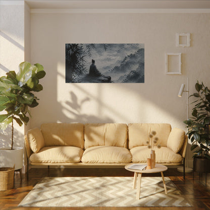 Ink Brushstroke Sumi E Canvas Art | Serene Zen Art