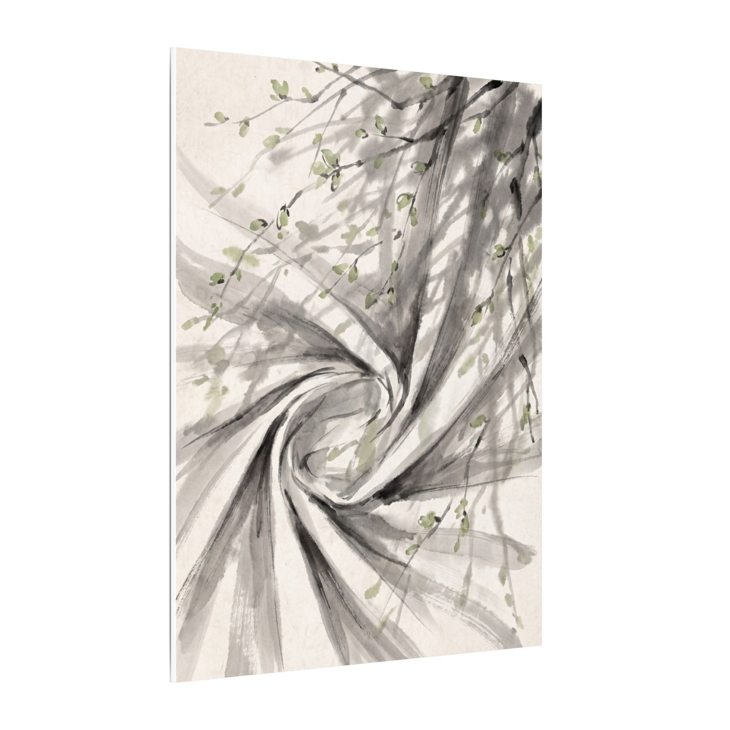Silk Drape Spring Canvas Art | Zen Contemplative Design