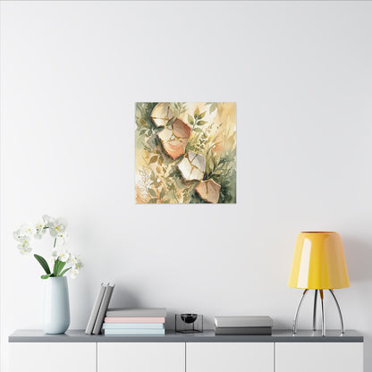 Japandi Broken Pottery in Golden Hour | Watercolor Canvas Art