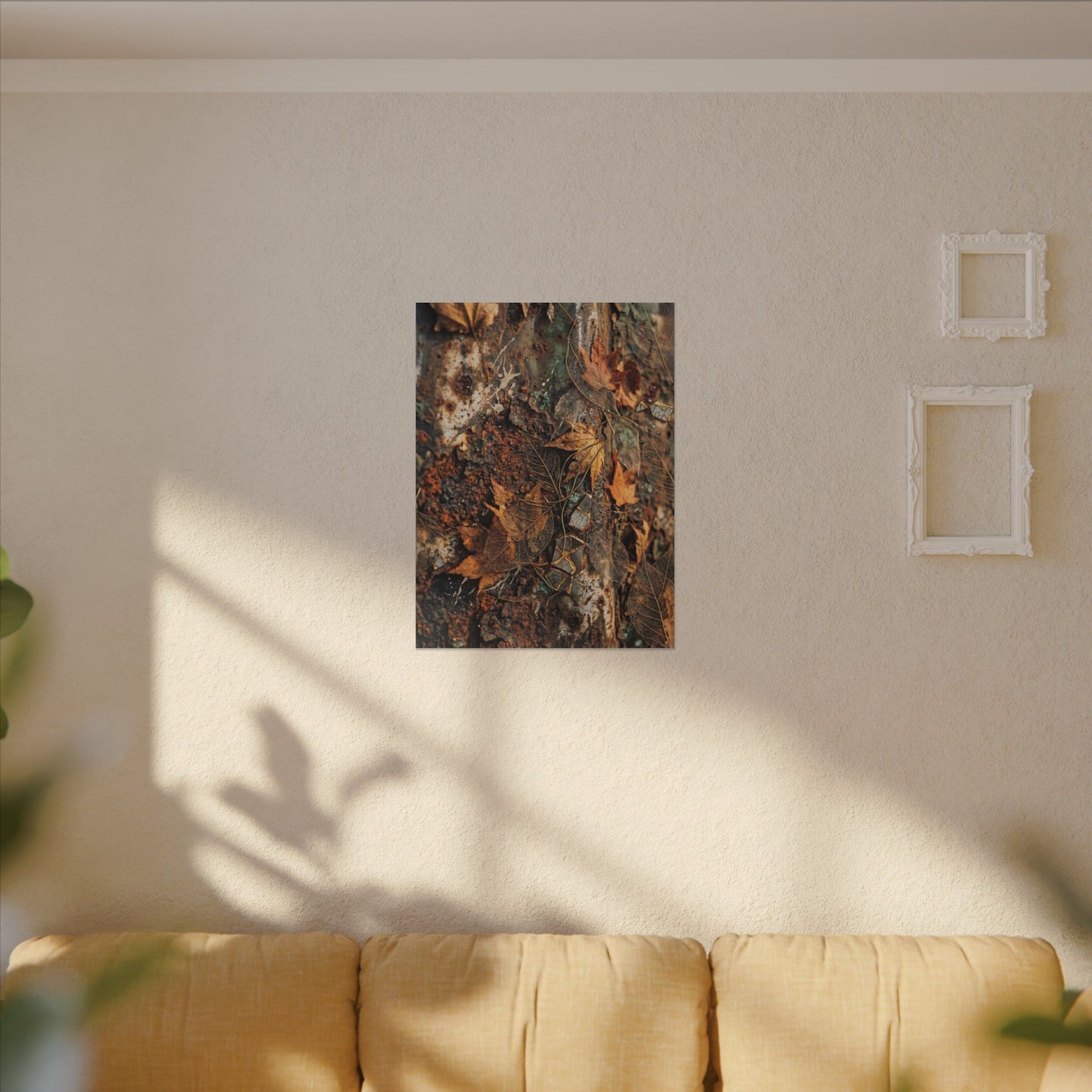 Rust Patina Canvas Art | Autumn Japandi Texture Art