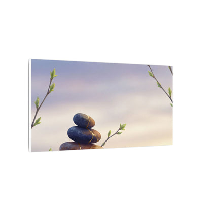 Spring River Stones Gold Vein Canvas Art | Philosophical Decor