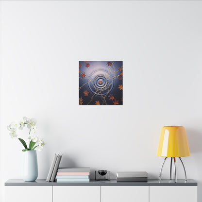 Kintsugi Water Ripple in Dawn | Gold Vein Canvas Art