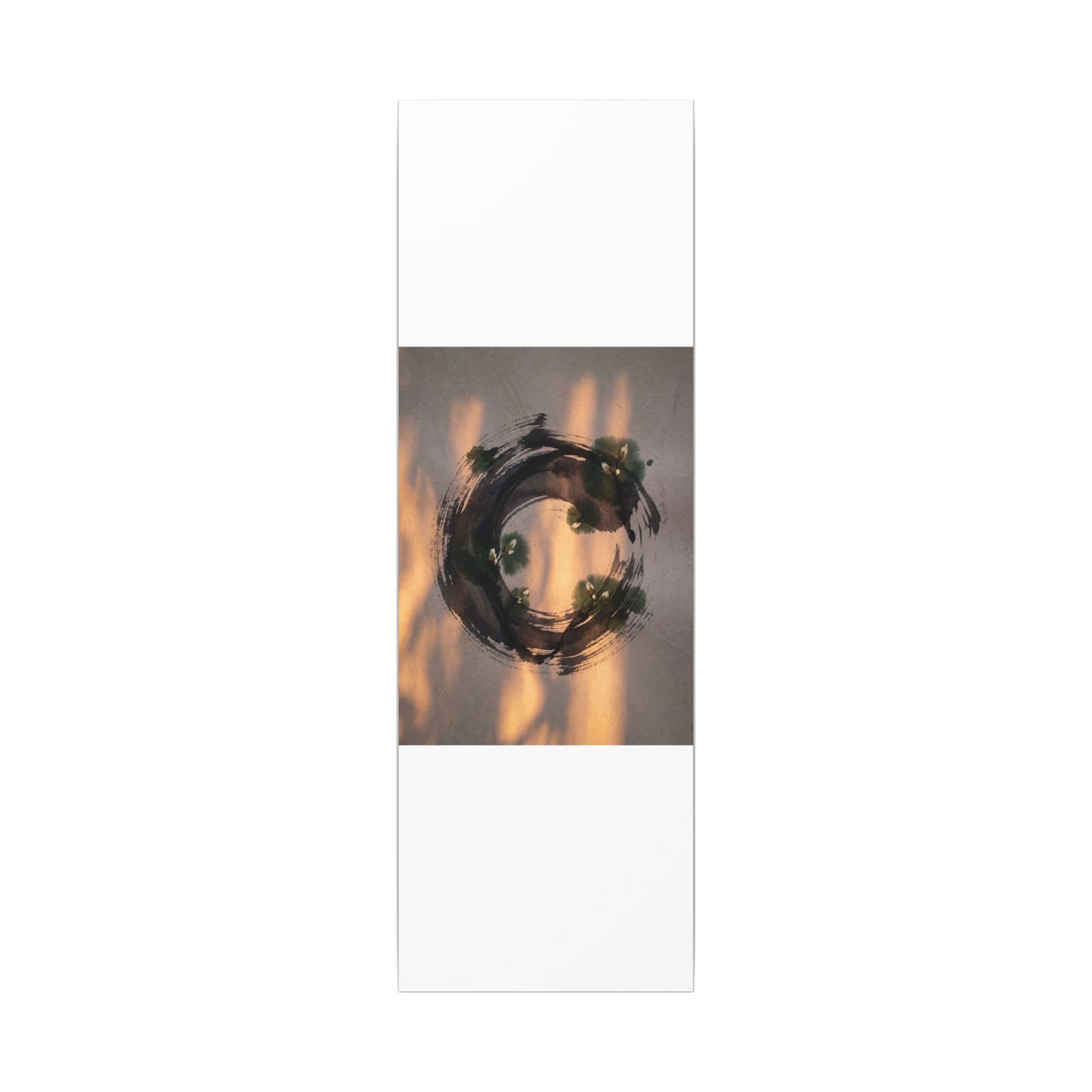 Ink Brushstroke Spring Canvas Art | Dark Japandi Bold Design