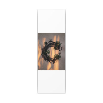 Ink Brushstroke Spring Canvas Art | Dark Japandi Bold Design
