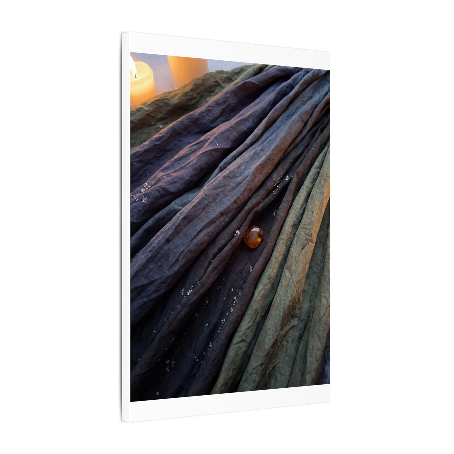 Silk Drape Shadow Zen Canvas Art | Moody Dark Japandi Art