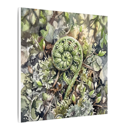Fern Unfurling Spring Canvas Art | Japandi Neutral Design
