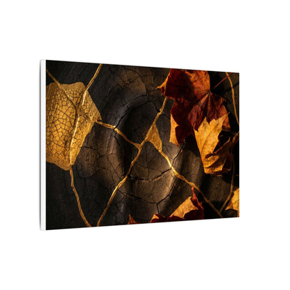 Resilient Shadow Play Canvas Art - Crackle Gold Kintsugi
