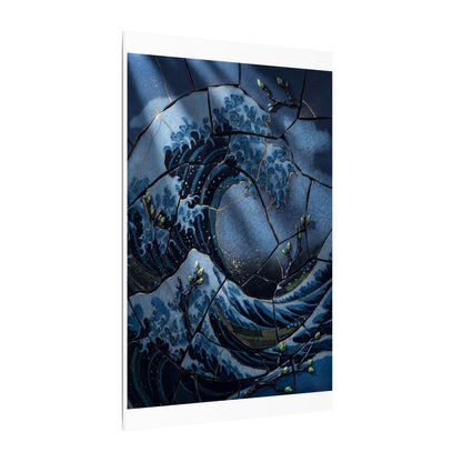 Ocean Wave Spring Canvas Art | Kintsugi Artful Design