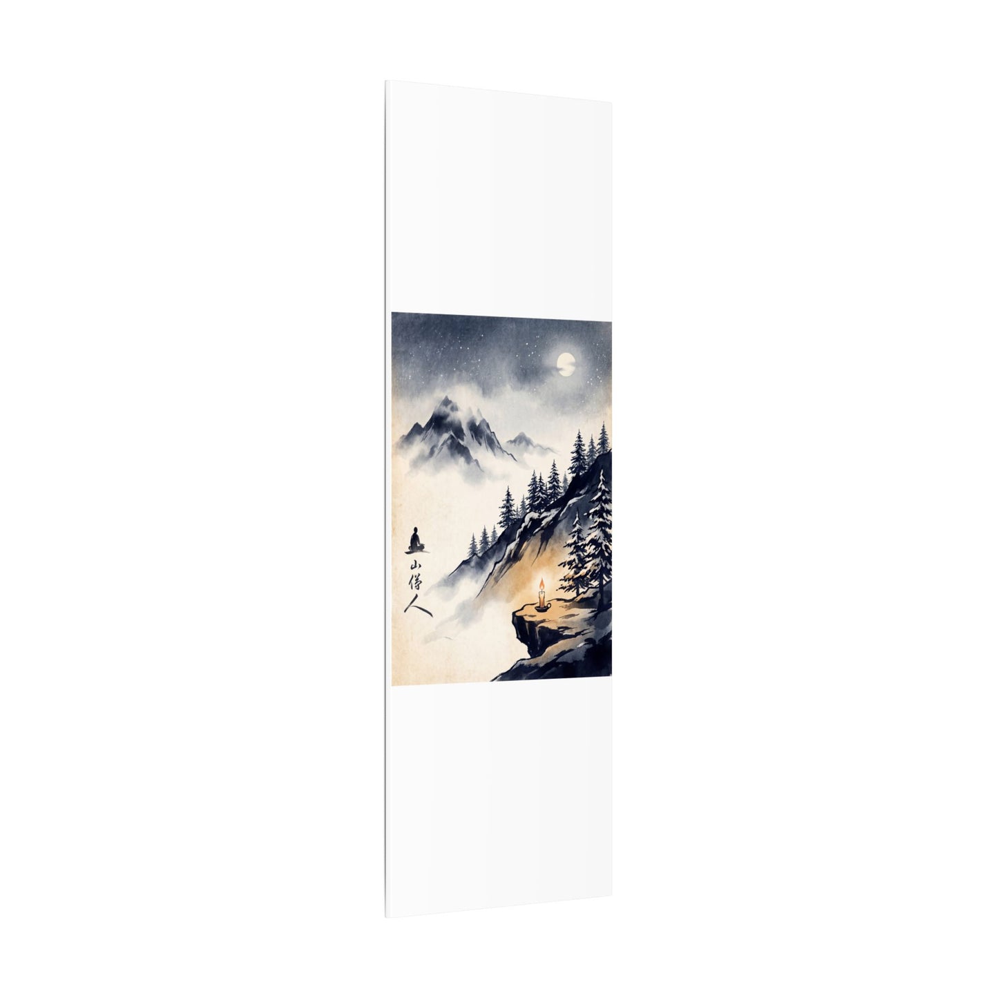 Mountain Mist Canvas Art | Winter Zen Ukiyo E Inspired Art