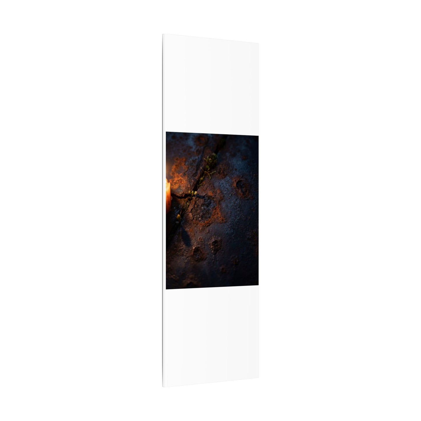 Candlelight Rust Patina Canvas Art - Dark Japandi Ma