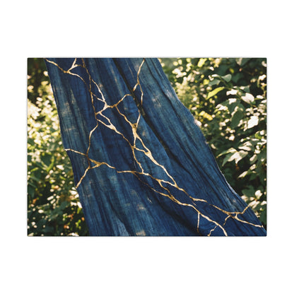 Resilient Silk Drape Canvas Art - Gold Repair Kintsugi Art Print