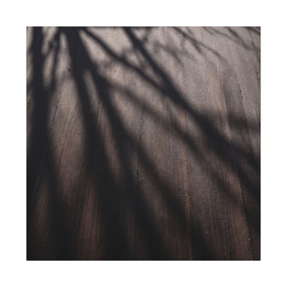 Dark Japandi Shadow Play in Dawn | Moody Minimal Canvas Art