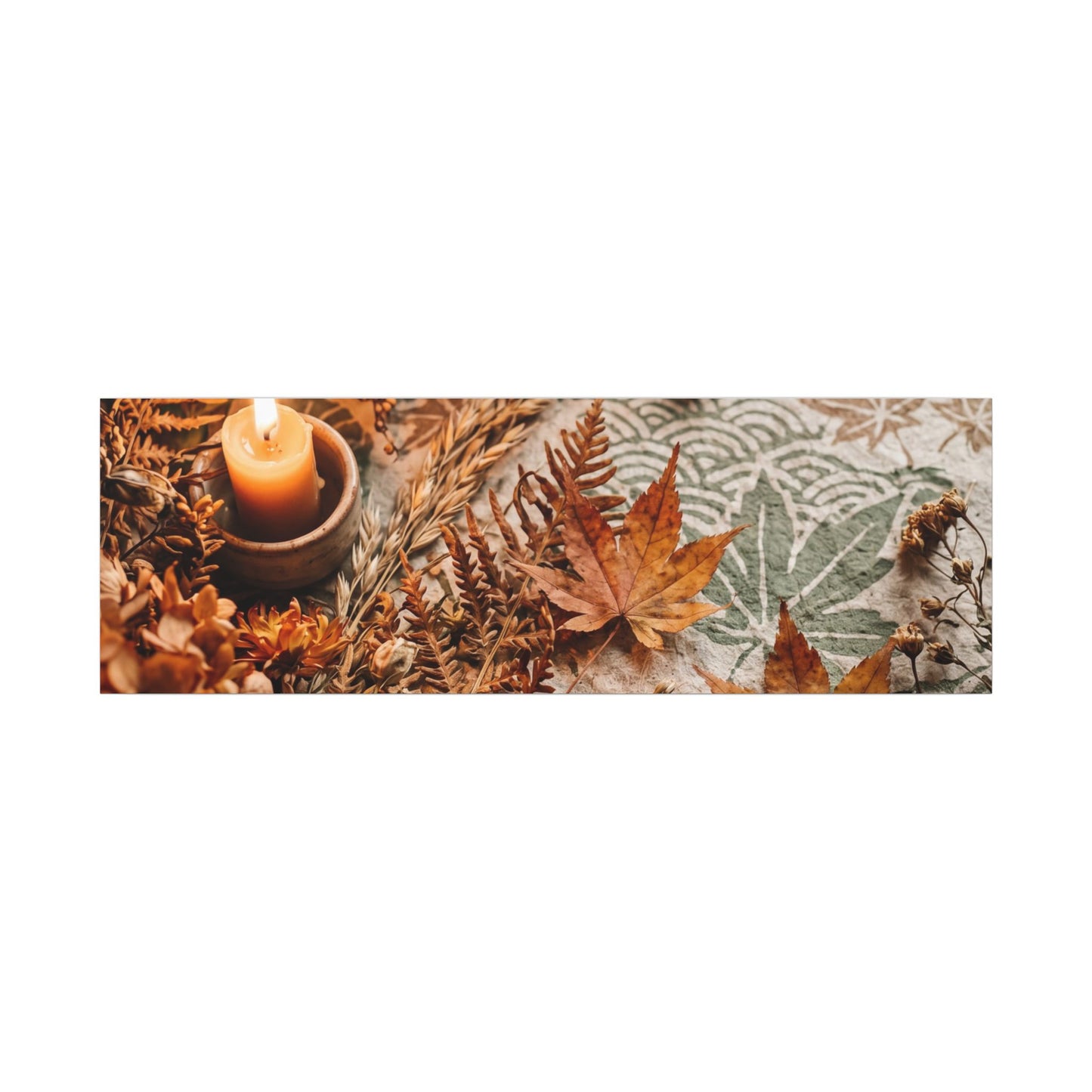 Candlelight Dried Flowers Canvas Art - Japandi Seijaku