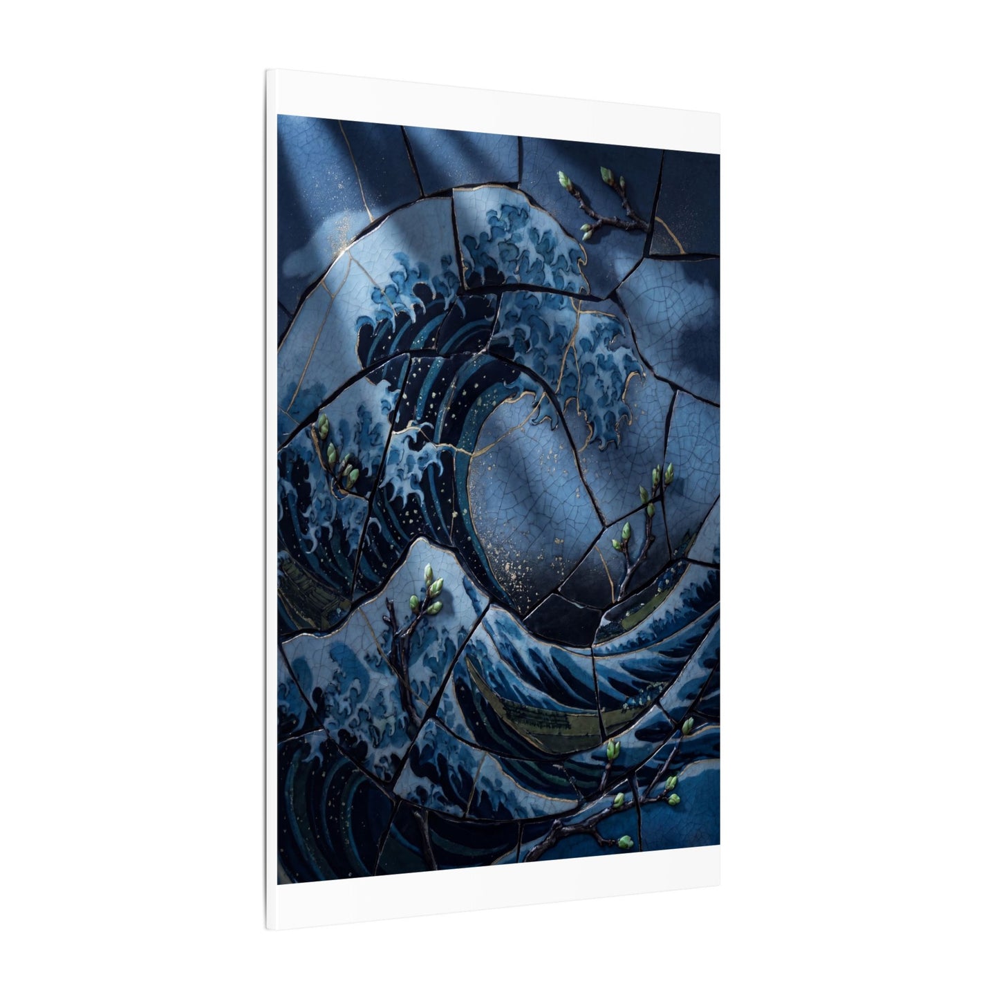 Ocean Wave Spring Canvas Art | Kintsugi Artful Design