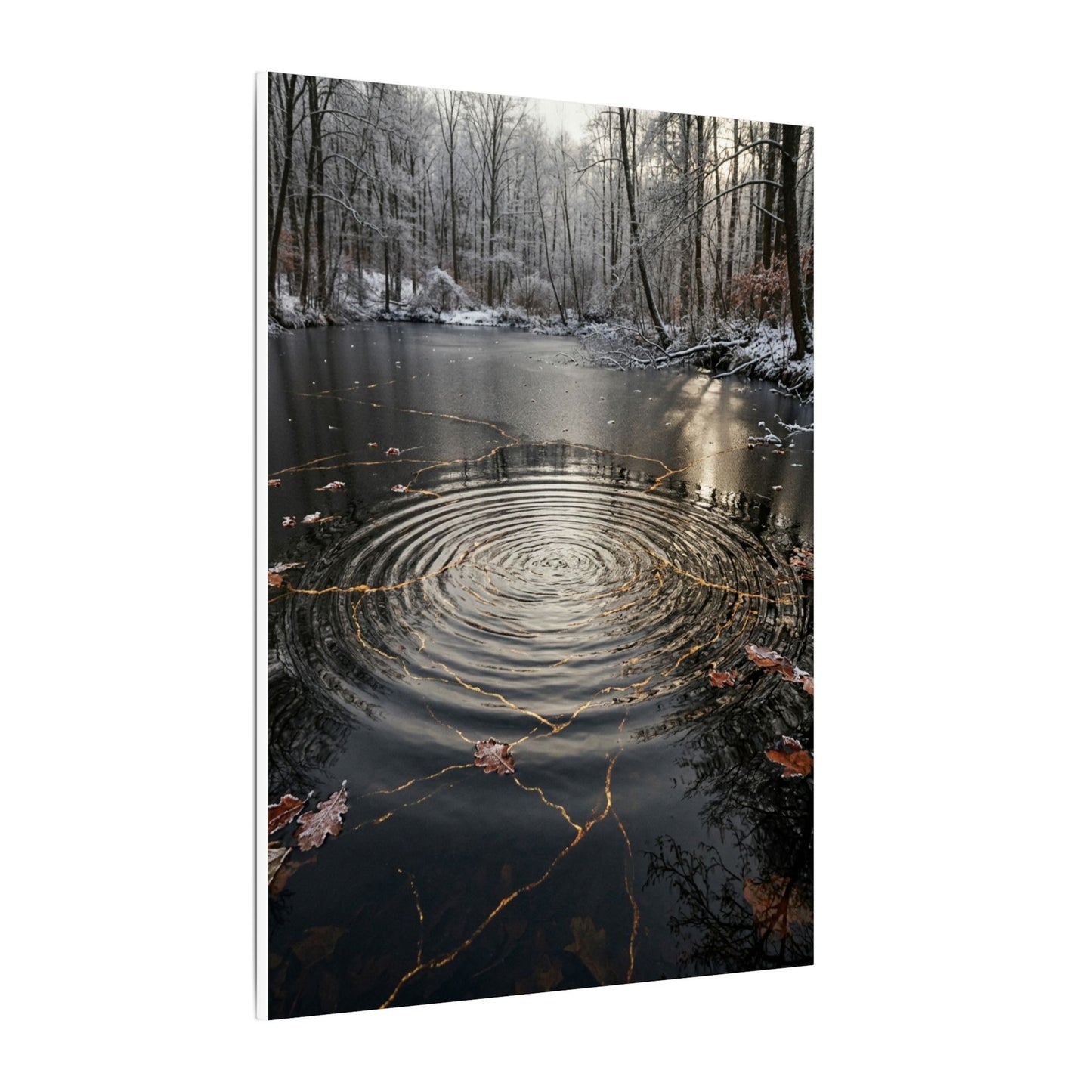 Water Ripple Broken Beauty Canvas Art | Artful Kintsugi Art