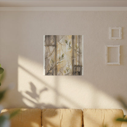 Shoji Screen Spring Canvas Art | Japandi Cozy Design