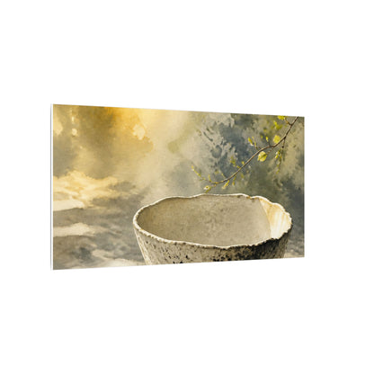 Cozy Ceramic Bowl Canvas Art - Watercolor Japandi