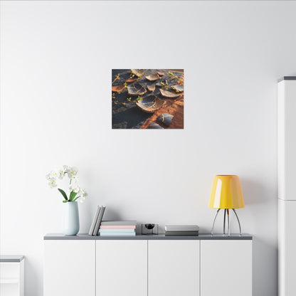 Spring Broken Pottery Gold Vein Canvas Art | Philosophical Decor