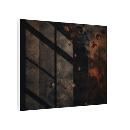 Sophisticated Shadow Play Canvas Art - Dark Texture Dark Japandi