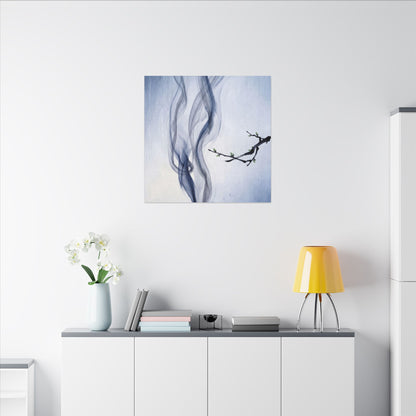 Incense Smoke Spring Canvas Art | Zen Tranquil Design