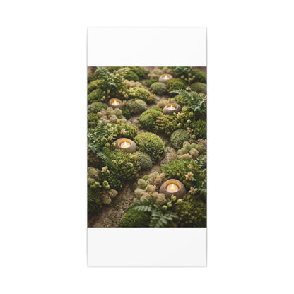 Moss Close Up Japanese Pattern Canvas Art | Neutral Japandi Art