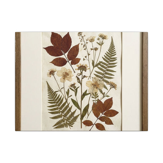 Earthy Forest Cottagecore Herbarium Canvas Art | Earthy Forest Herbarium Art Print