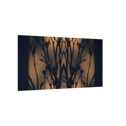 Dark Japandi Shadow Play in Golden Hour | Shadow Zen Canvas Art