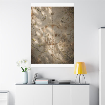 Japandi Rust Patina in Dappled | Japanese Pattern Canvas Art