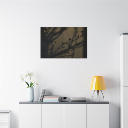Seijaku Shadow Play Canvas Art - Dark Japandi Charcoal Ink