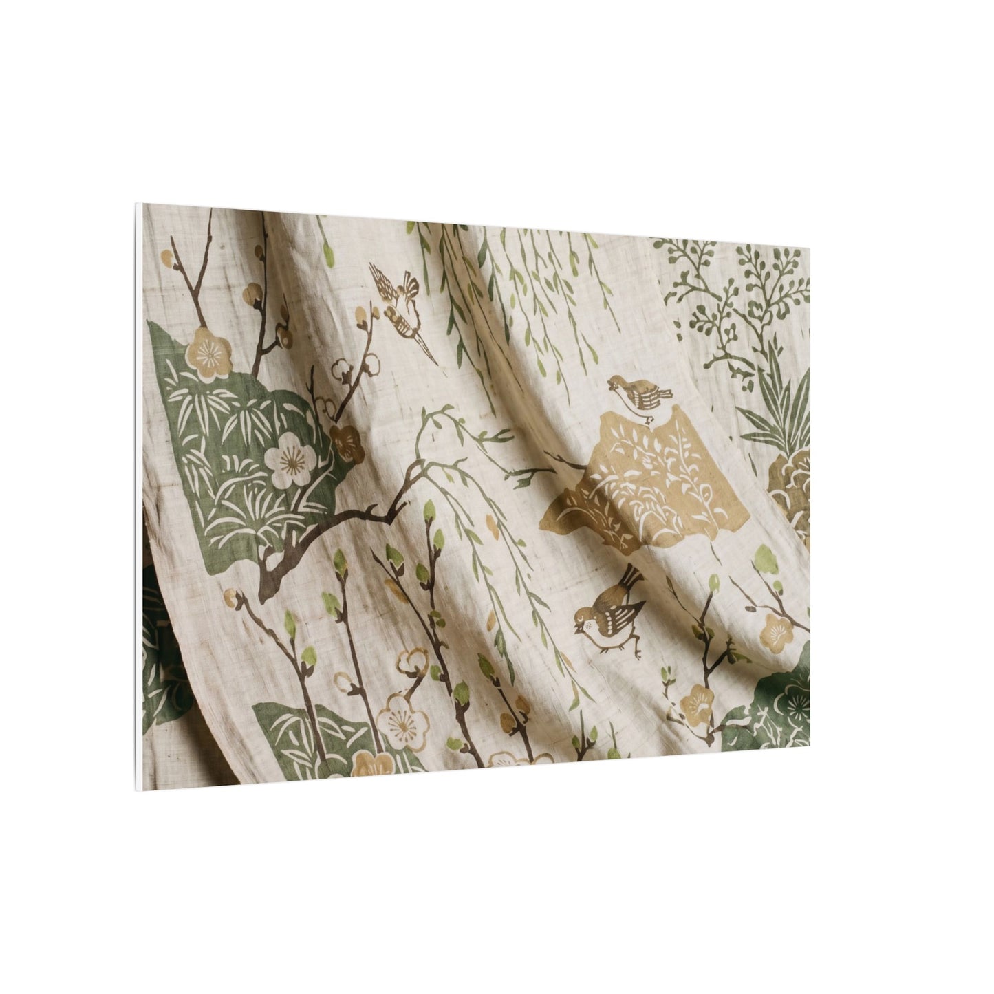 Silk Drape Canvas Art | Spring Japandi Japanese Pattern Art