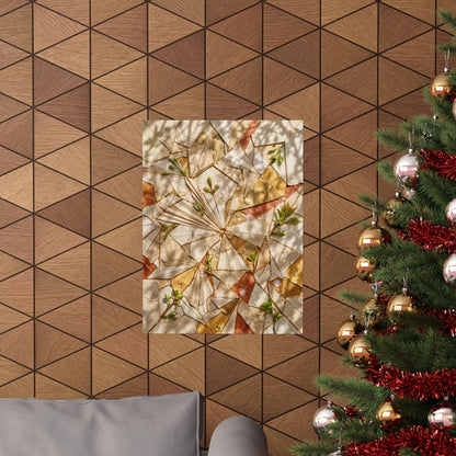 Artful Paper Fold Wall Art Print - Gold Repair Kintsugi