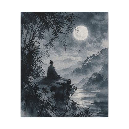 Ink Brushstroke Sumi E Canvas Art | Serene Zen Art