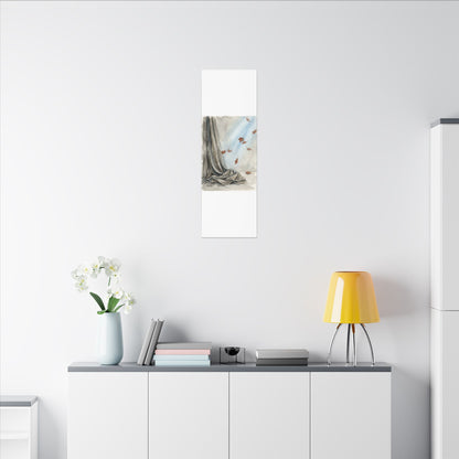 Ma Silk Drape Canvas Art - Japandi Watercolor