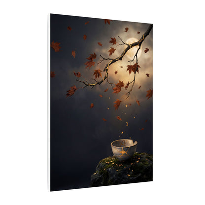 Moonlit Garden Gold Repair Canvas Art | Beautiful Kintsugi Art