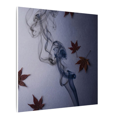 Dark Japandi Incense Smoke in Dawn | Moody Minimal Canvas Art