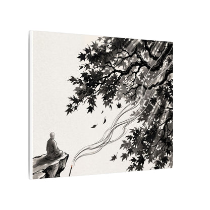 Serene Incense Smoke Canvas Art - Ukiyo E Inspired Zen