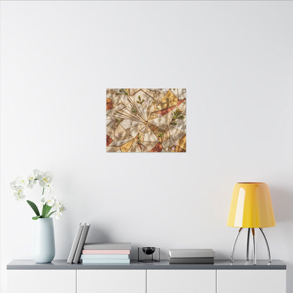 Resilient Paper Fold Canvas Art - Gold Repair Kintsugi