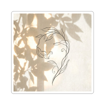 Summer Shoji Screen Minimal Line Sticker | Elegant Decor Art Print