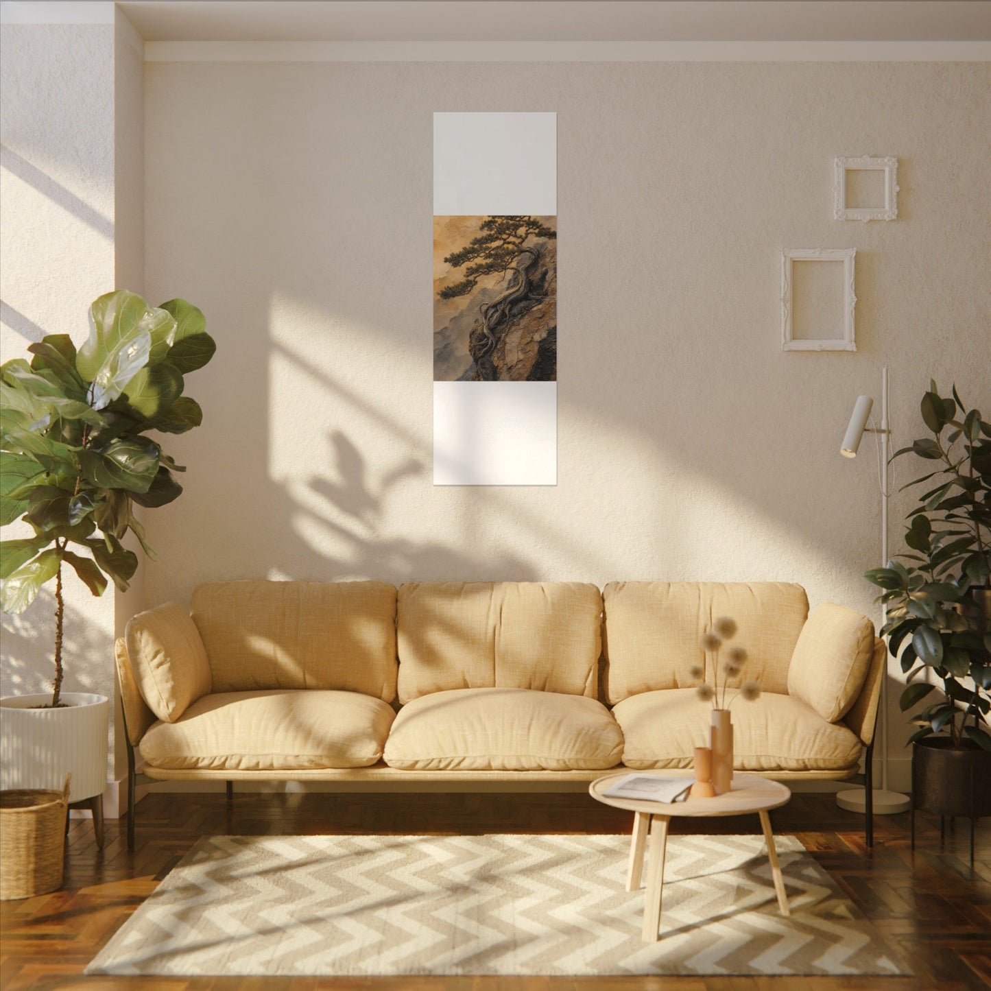 Summer Pine Tree Texture Canvas Art | Cozy Decor